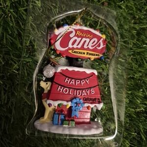 Limited Edition Raising Canes Peanuts 2021 Happy Holidays Ornament